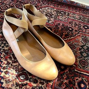 French Sole Blush Pink Leather Ballet Flats 8